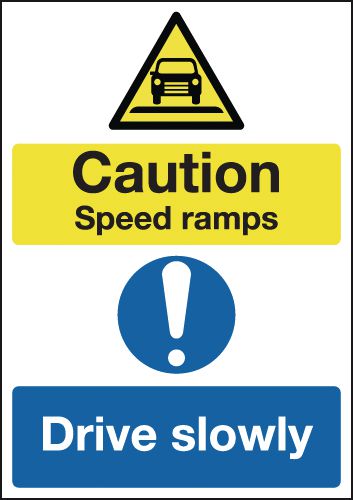 Caution Speed Ramps Drive Slowly Signs | Seton